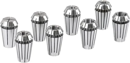 Miniatura 7 de Accusize Industrial Tools R8 Shank Plus 8 Pcs Sistema de Collet Er16, 3/32" - 3/8", 1 Llave en una Caja Ajustada, 0223-0944