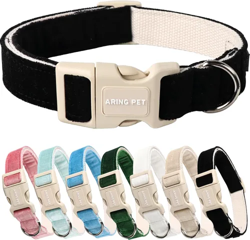 Miniatura 28 de Aring Pet Collar de algodón, ligero y ajustable, con hebilla de liberación rápida, para perros pequeños, medianos y grandes, otoño, hoja de arce