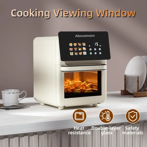 Miniatura 5 de Horno freidora de aire grande Xl Pro de 10 litros con parrilla para uso en encimera de cocina, hornos de convección inteligentes 12 en 1, freidora