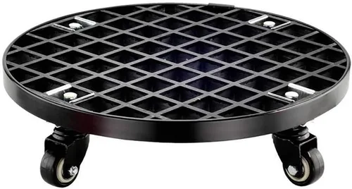 Plant Caddy - Soporte para plantas en maceta, soporte redondo para macetas con ruedas giratorias de 360°, plataforma rodante de metal con ruedas