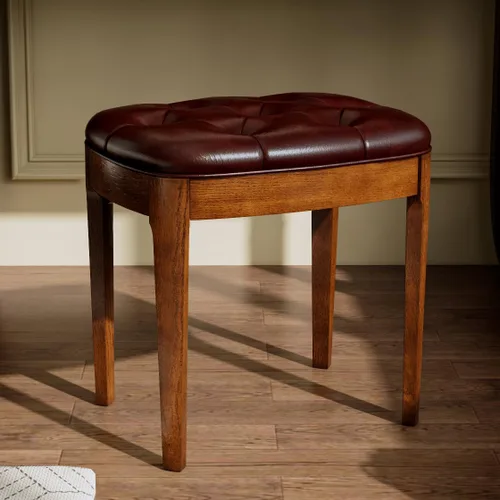 Miniatura 11 de Vantity Taburete de banco con tapizado, elegante y moderno, banco de tocador de maquillaje, versátil para comedor, sala de estar, 19.3 x 14.9 x 19.3