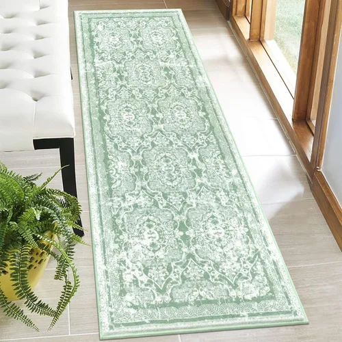 Miniatura 56 de Vaukki - Alfombra de pasillo, suave y peluda, alfombra antideslizante lavable, para lavandería, cocina, granja, baño, entrada y dormitorio
