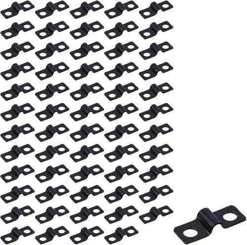 Miniatura 20 de Abrazadera de Correa de Tubo Cuadrado, Correa de Tubo en Forma de U de 0.44 x 0.34 Pulgadas, Acero Inoxidable 304, Soporte de Amarre de Poste