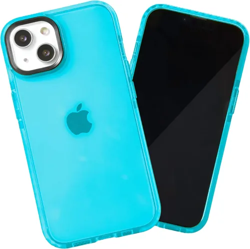 Miniatura 75 de SteepLab Funda de barrera para iPhone 13, protección de 360 grados que absorbe impactos con bisel elevado y colores llamativos (cielo azul brillante)