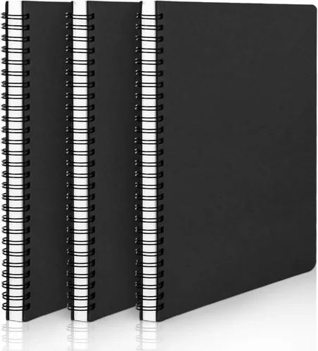 Miniatura 12 de EUSOAR - Cuaderno con espiral rayado, tamaño A5, paquete de 24 de 5.5" x 8.3", 120 páginas, cuaderno universitario con rayas, cuaderno de viaje