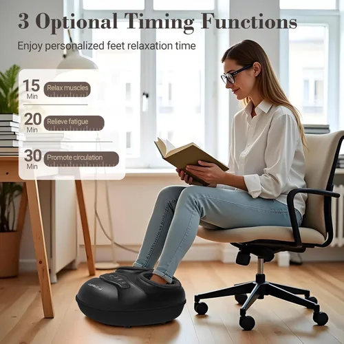 Miniatura 6 de CuPiLo Masajeador de Pies FSA con Calor y Control Remoto - Elegible para HSA, Masajeador de Pies para Fascitis Plantar y Neuropatía, Amasado