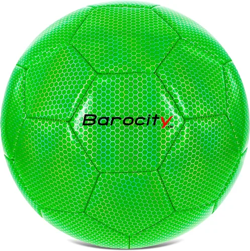 Miniatura 13 de Balón de fútbol premium para niños y niñas, balón oficial de partido con patrón hex arcoíris reflectante, duradero, para interiores, exteriores, Azul