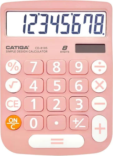 Miniatura 19 de Calculadora básica: Catiga - Calculadora de oficina y estilo doméstico, educativa, adecuada para la escuela, la empresa y uso personal, Negro