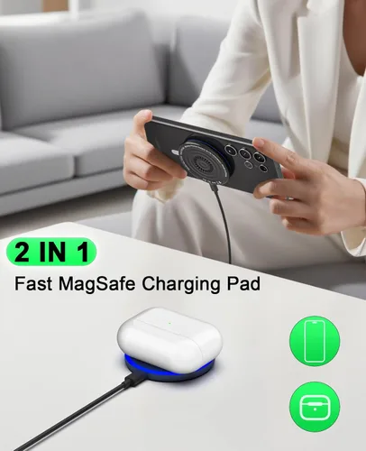 Miniatura 6 de Cargador inalámbrico 2 unidades de 6 pies 15 W Samsung cargador inalámbrico magnético almohadilla de carga rápida para Samsung Galaxy S25 Ultra/S24