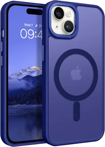 Miniatura 11 de BENTOBEN Compatible con iPhone 15 Plus, Funda de teléfono magnética translúcida mate delgada a prueba de golpes [Compatible con MagSafe] Funda