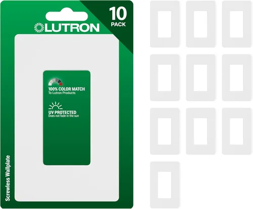 Miniatura 26 de Lutron Claro - Placa de pared de 1 banda (paquete de 6) CW-1-AL-6 almendra