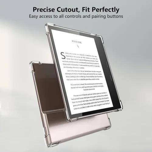 Miniatura 5 de Aircawin Funda transparente para Kindle Oasis de 7 pulgadas con protector de pantalla de vidrio templado, funda transparente para Kindle Oasis