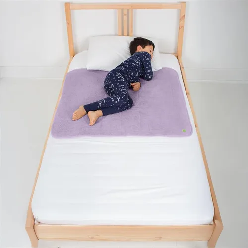 Miniatura 11 de PeapodMats Tapete de cama impermeable para enuresis e incontinencia, almohadilla inferior reutilizable. Colocación segura y transpirable. Lavable.