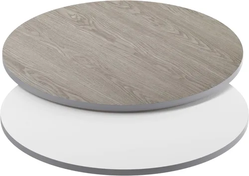 Miniatura 18 de Flash Furniture - Tapa de mesa de resina brillante de 30.0 x 48.0 pulgadas, con borde caído de 2.0 pulgadas de grosor Natural/Nogal