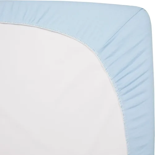 Miniatura 5 de American Baby Company Sábana bajera ajustable para mini cuna 100% algodón natural, de 38" x 24", suave y transpirable, sábana pequeña tipo nido Azul