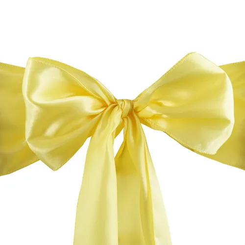Miniatura 9 de Balsa Circle 20 cintas para sillas de satén dorado antiguo, lazos para decoración de boda, suministros de fiesta, eventos, fundas de silla