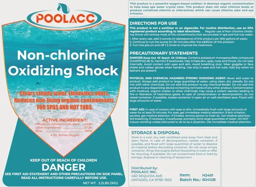 Miniatura 8 de POOLACC 35.2oz Limpiador Oxidante Spa Shock Sin Cloro para Bañera de Hidromasaje, Cuidado de Agua Libre de Cloro y Limpiador Oxidante Mejorado