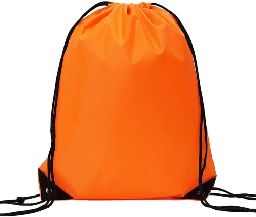 Miniatura 6 de CODOBON Mochila con cordón a granel Draw String Bags Cinch Bolsa de poliéster para deporte de gimnasio, Naranja, Classic