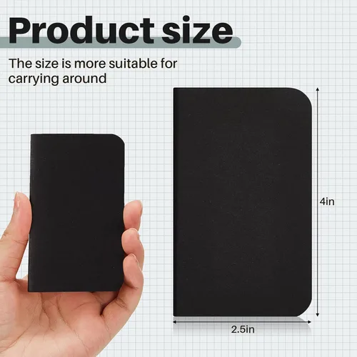 Miniatura 2 de Outus 36 piezas de mini cuadernos de bolsillo 2.5" x 4" de papel kraft, bloc de notas mini, cubierta blanda en masa, cuaderno de notas de bolsillo