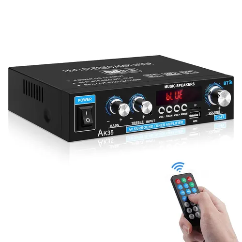 Miniatura 10 de Receptores de amplificador de audio Bluetooth 5.0-AK45 HiFi Stereo Mini Amplificador de Potencia RMS 40W x 2 Máx. 600W 2.0 Canal Componentes