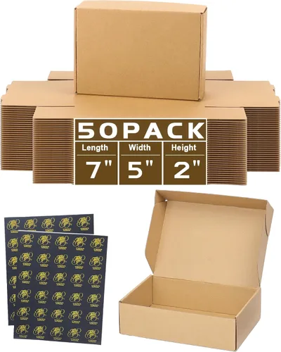 Miniatura 34 de Cajas de envío pequeñas de 6 x 4 x 2 pulgadas para pequeñas empresas, paquete de 30 cajas de correo moradas, caja de embalaje de cartón corrugado