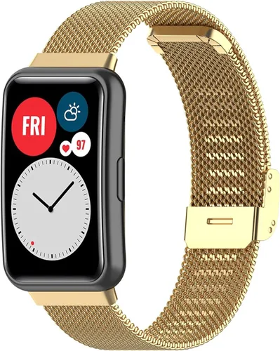 Miniatura 13 de Bandas de metal compatibles con Huawei Watch Fit Special Edition B39 Band para mujeres y hombres, correa de malla de acero inoxidable de repuesto