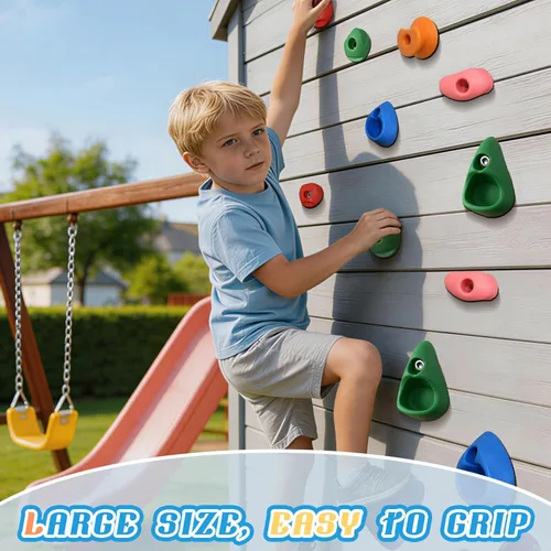 Miniatura 6 de 32 piezas de pared de escalada en roca para niños, soportes de escalada de pared de roca, kits de agarre de pared para escalada de adultos con 32