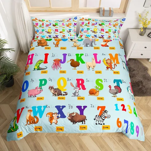 Miniatura 2 de Capybaras - Juego de funda de edredón tamaño individual, juego de ropa de cama para niños y niñas, diseño de zoológico de dibujos animados, juego