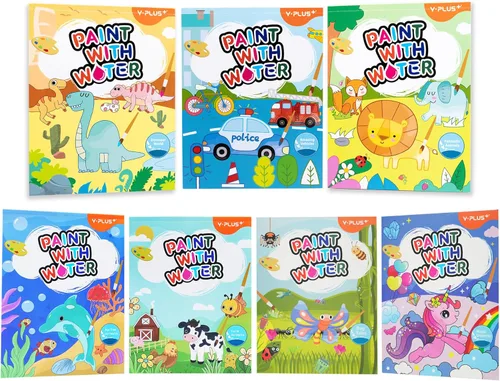 Miniatura 11 de YPLUS Libros de pintura con agua para niños pequeños, juguetes de arte y manualidades de pintura de acuarela, regalo para niños de 1 a 3, 2 a 4, 4 a