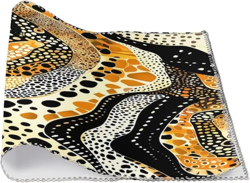Miniatura 3 de Abstract Tiger Leopard Pattern Placemats Set of 6 Resistant Table Mats Washable Place Mats for Dinner Party Table Decoration