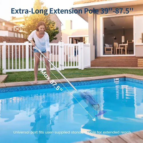 Miniatura 5 de 2025 Aspiradora de piscina portátil mejorada para piscinas sobre el suelo e incrustadas - Limpiador de piscina inalámbrico con 18.5 GPM de succión
