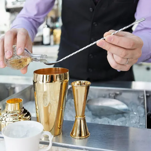 Miniatura 5 de uxcell Cuchara de bar para mezclar cócteles, 2 cucharas de acero inoxidable de mango largo de 12 pulgadas, cucharas de mezcla de bebidas con mango