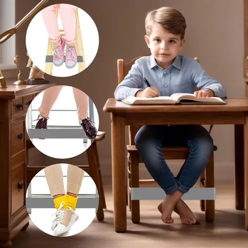 Miniatura 6 de PLULON Paquete de 15 bandas para sillas para niños con pies inquietos, bandas para sillas de aula, bandas para estudiantes, sillas, escritorios