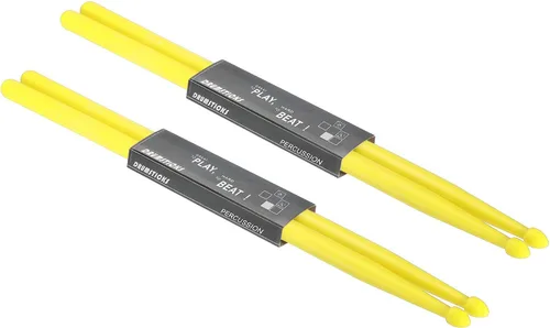Miniatura 8 de PATIKIL Baquetas de nylon 5A plástico antideslizante mango tambor palo para adultos batería electrónica instrumento musical percusión negro 2 pares