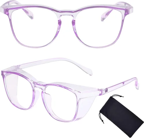 Miniatura 16 de Gafas de seguridad para hombres y mujeres, gafas de seguridad antivaho cómodas, bloqueo de luz azul, protección UV, enfermeras adultas (clear 1pack)