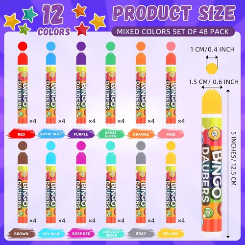 Miniatura 3 de Crtiin Juego de bingo de 148 piezas: incluye 100 tarjetas de bingo y 48 marcadores de puntos. Set de suministros con tarjetas de llamada para grupos