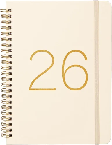 Agenda 2026 – Agenda semanal y mensual 2026 de enero de 2026 a diciembre de 2026, planificadores calendario de 6.4 x 8.5 pulgadas con pestañas,