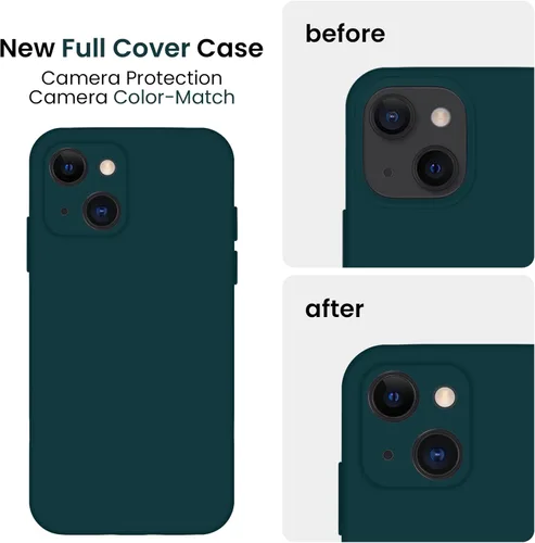Miniatura 3 de FireNova Funda diseñada para iPhone 13, funda de silicona mejorada [protección de cámara], forro interior de microfibra antiarañazos, 6.1 pulgadas