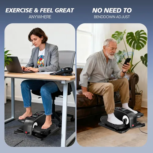 Miniatura 6 de Under Desk Elliptical Machine for Senior Mini Elliptical Leg Exerciser with Remote Quiet Portable Electric Seated Foot Pedal Exerciser for Home