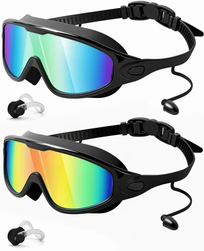 Miniatura 14 de Swim Goggles 2 Pack, Wide View Anti Fog&UV Swimming Goggles for Audlt, No Leaking Swim Glasses for Men Women Kids
