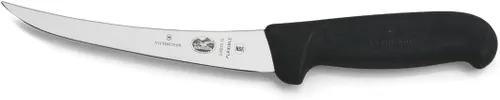 Victorinox Fibrox - Cuchillo para deshuesar curvo, hoja flexible, 6 pulgadas, color negro