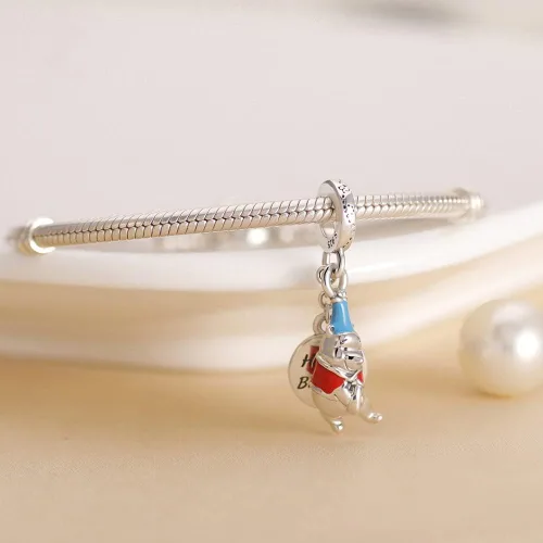 Miniatura 3 de BEEUVIP Stitch & Mouse Charm de plata de ley 925 con cuentas caladas para pulseras y collares con circonita cúbica 5A, cumpleaños, día de la madre