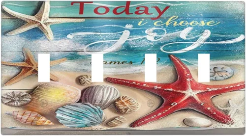 Miniatura 122 de Divertidas Cubiertas de Interruptor de Luz de Tiburón Azul del Océano Mujer Nadando 1 Gang Placa de Pared de Palanca Individual Cubierta Decorativa
