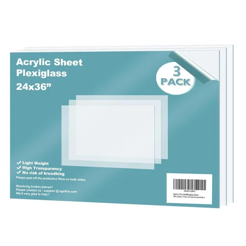 Miniatura 8 de Egofine Láminas de Plexiglás Láminas de Acrílico Paquete de 12 de 8.5x11'' 0.04 de Grosor Plástico Transparente Fundido Cristal Plexi Transparente