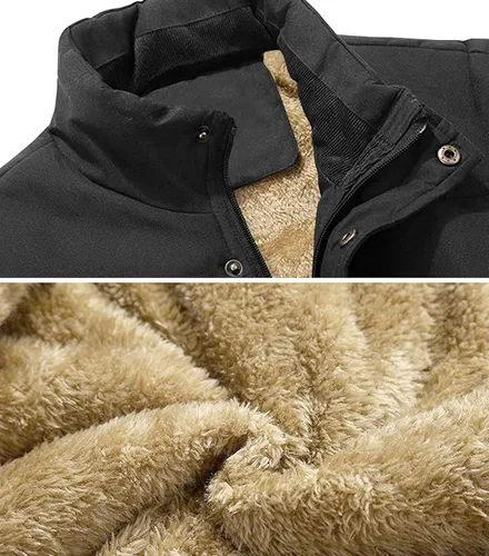 Miniatura 3 de EKLENTSON Chaleco para hombres invierno grueso forro polar resistente al viento al aire libre chaleco calentado
