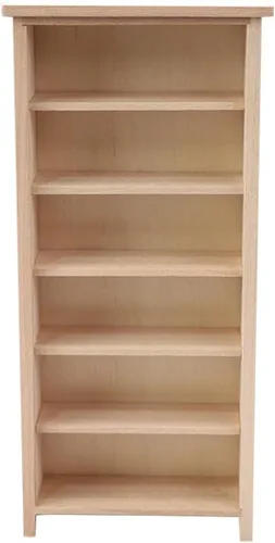 Miniatura 11 de Estantería de casa de muñecas a escala 1:12, gabinete de almacenamiento modelo de casa de muñecas, estantería en miniatura de madera sin terminar