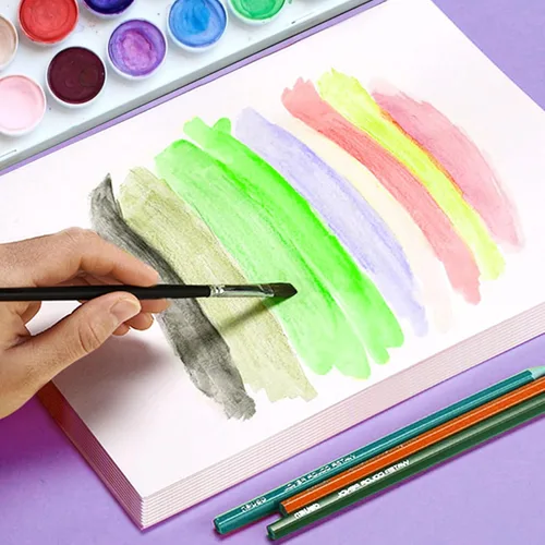 Miniatura 2 de 60 hojas de papel para acuarela a granel, papel de acuarela prensado en frío de 140 lb/300 g/m², papel de dibujo de acuarela de 5 x 7 pulgadas