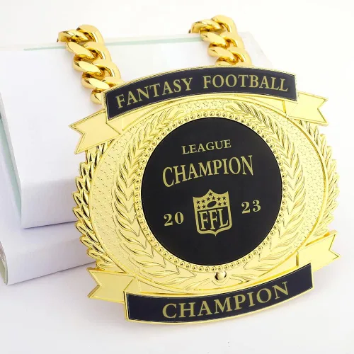 Miniatura 3 de Cinturón de campeonato de fútbol de fantasía personalizable, premio del cinturón del campeonato, trofeo del premio del ganador del premio