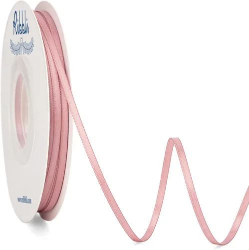 Miniatura 25 de Ribbli - Cinta de satén de doble cara dorada, 1/8 pulgadas x 50 yardas, uso para ramo de lazos, envoltura de regalos, decoración de tarjetas