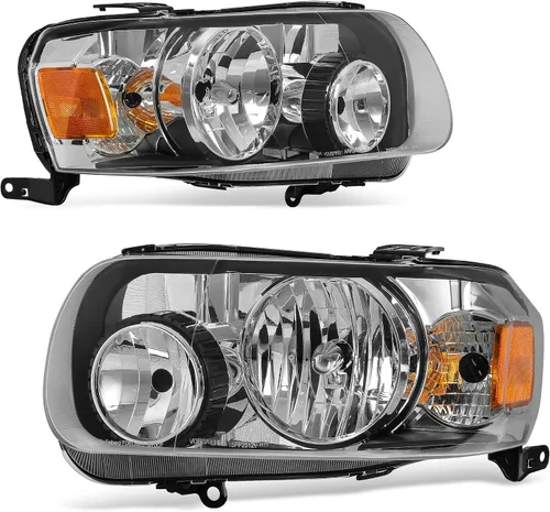 Miniatura 11 de Conjunto de repuesto de faros delanteros para Ford Explorer. Reflectores ámbar, carcasa cromada